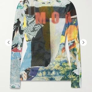 Monse printed mesh shirt size Medium currently selling on Intermix for $399